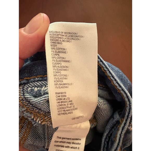 Anthropologie Pilcro The Wanderer Casual Utility Patchwork Jeans Size 26 Tall - Picture 11 of 13